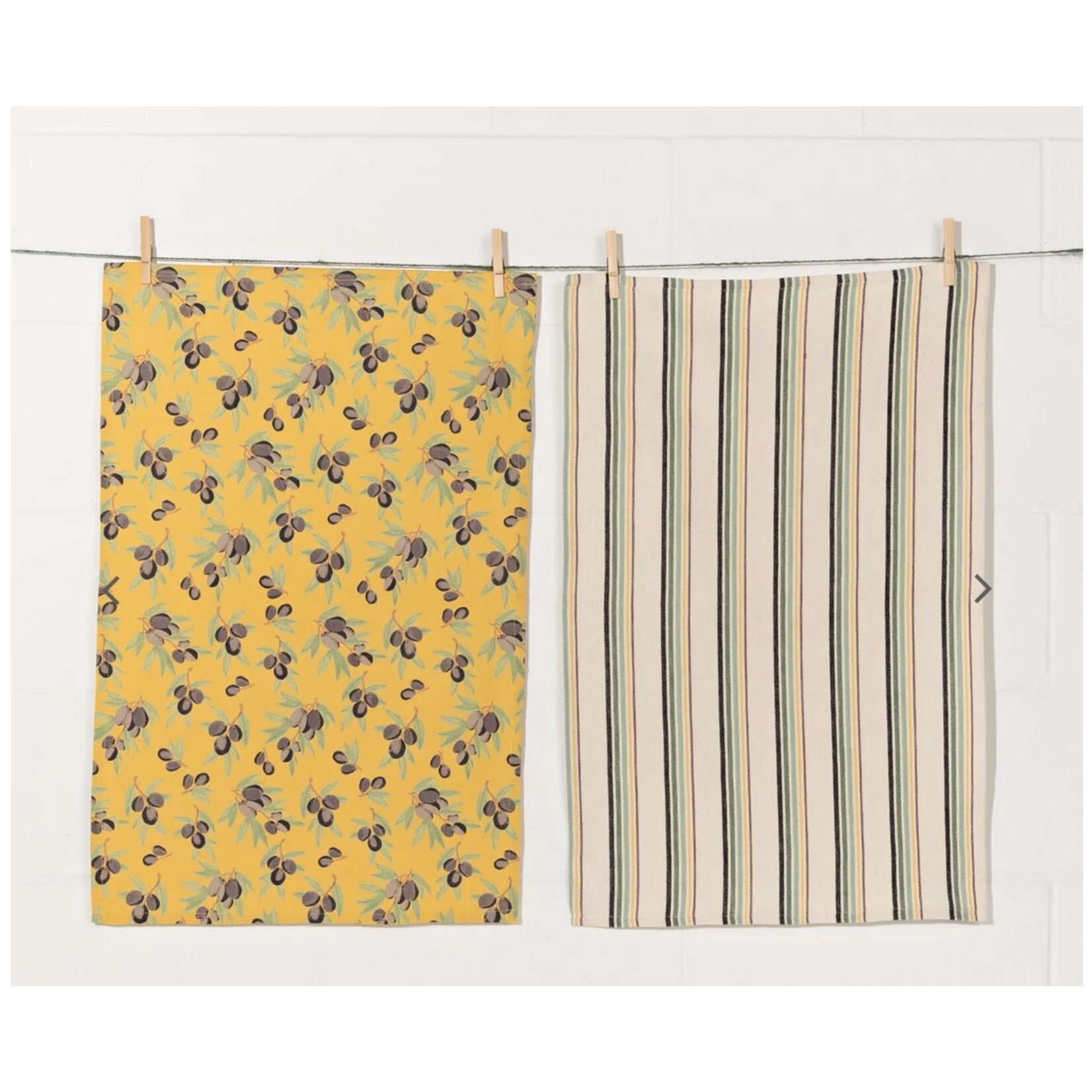 DANICA NOW DESIGNS Dish Towels S/2- Olives
