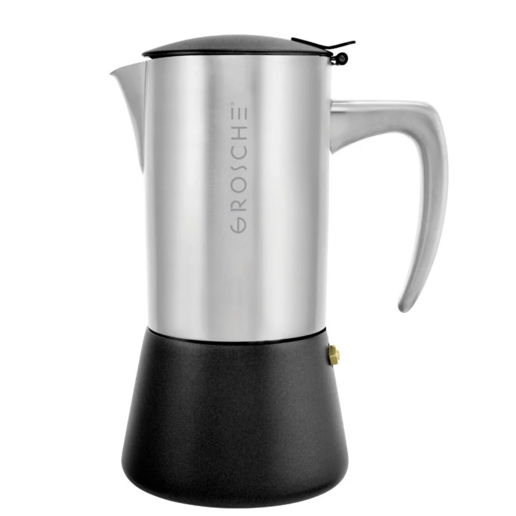 GROSCHE GROSCHE Milano SS 6c Espresso Maker - Stainless/Charcoal
