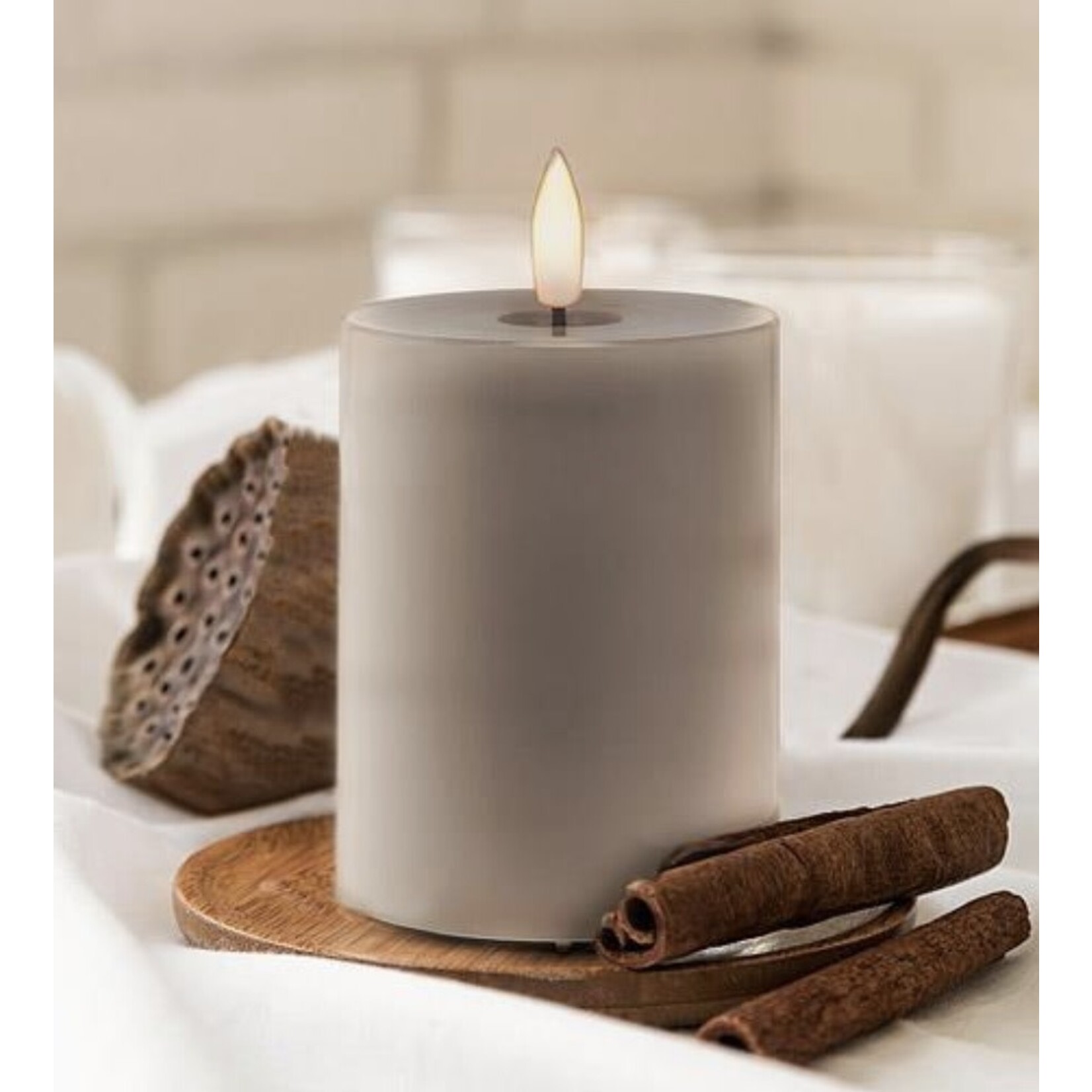 ABBOTT ABBOTT LED Pillar  Candle 3x4"-  Moon
