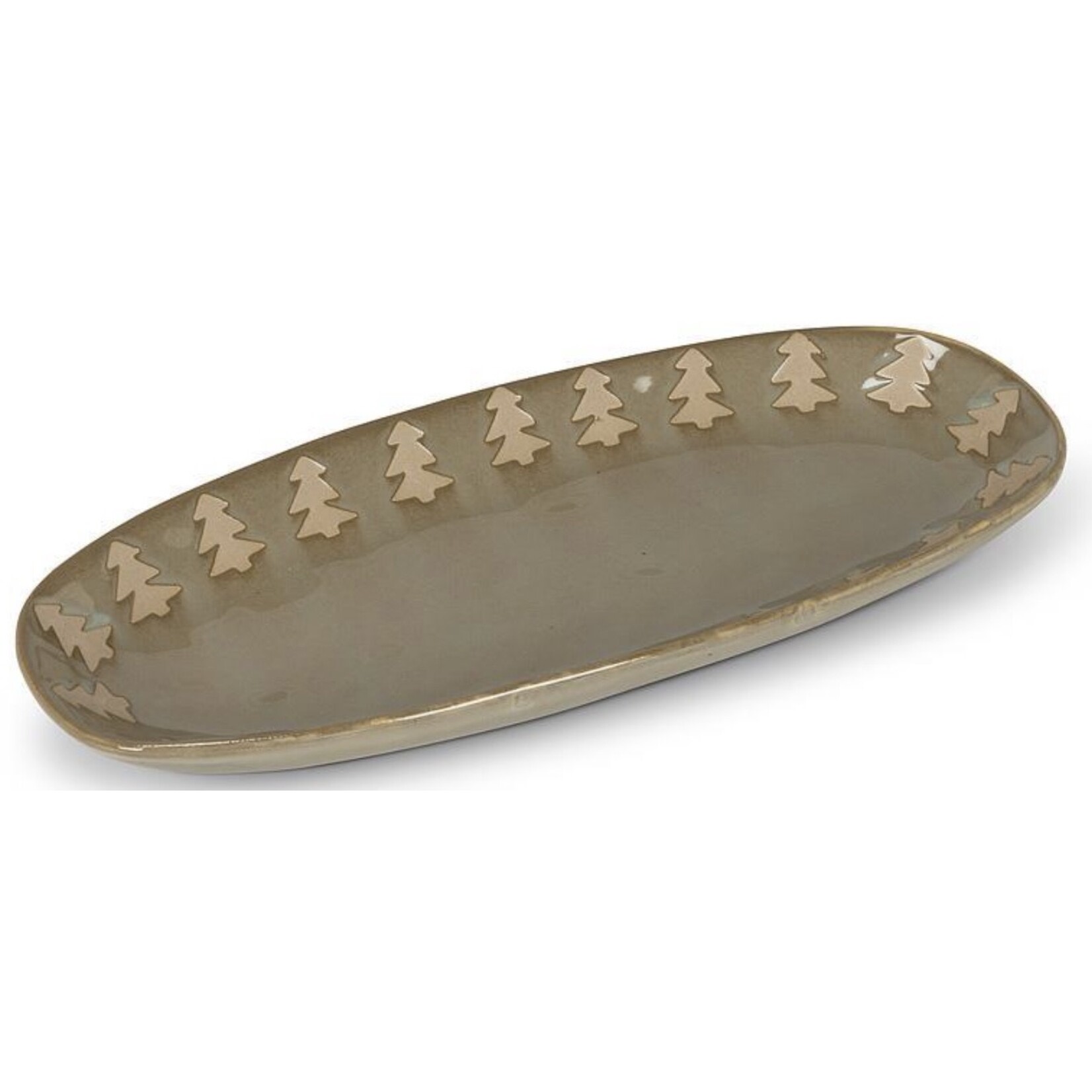 ABBOTT ABBOTT Oval Platter - Pine Trees