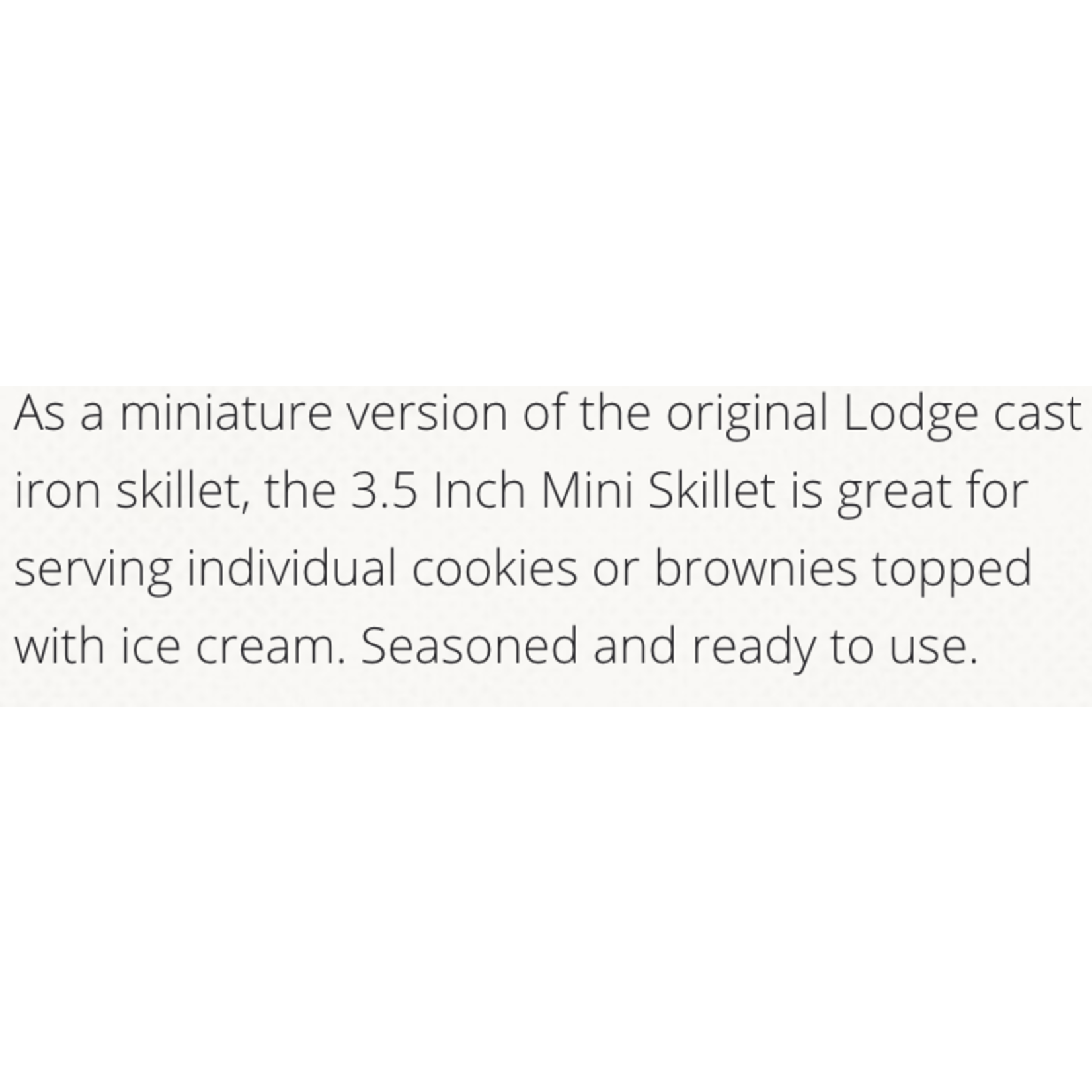 LODGE LODGE Logic Mini Skillet 3.5"