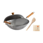 JOYCE CHEN JOYCE CHEN 14" Carbon Steel Wok Set S/4