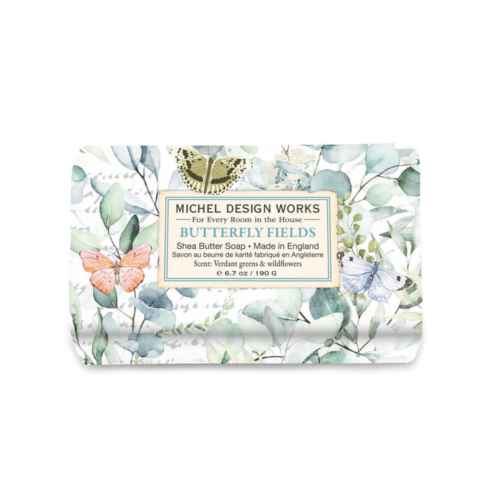 MICHEL DESIGN WORKS MICHEL DESIGN Medium Bath Soap Bar - Butterfly Fields