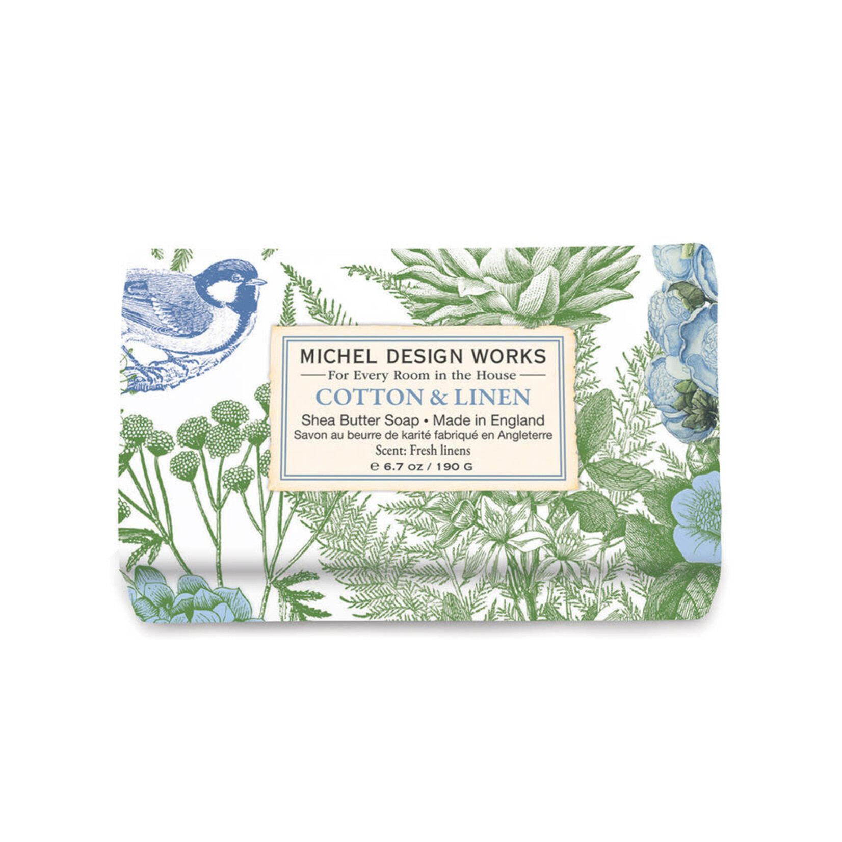 MICHEL DESIGN WORKS MICHEL DESIGN Medium Bath Soap - Cotton & Linen