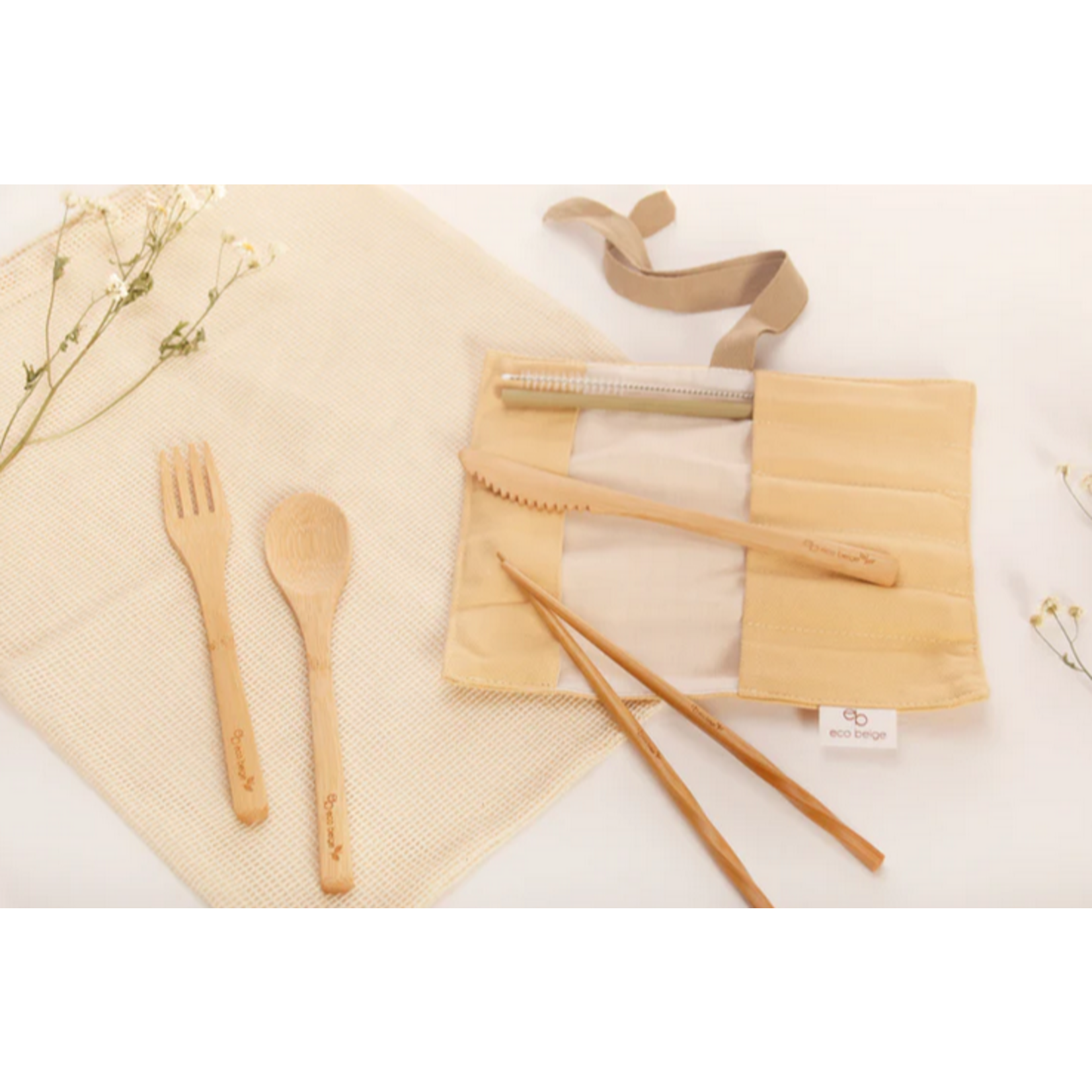 ECO BEIGE ECO BEIGE Natural Bamboo Cutlery Set