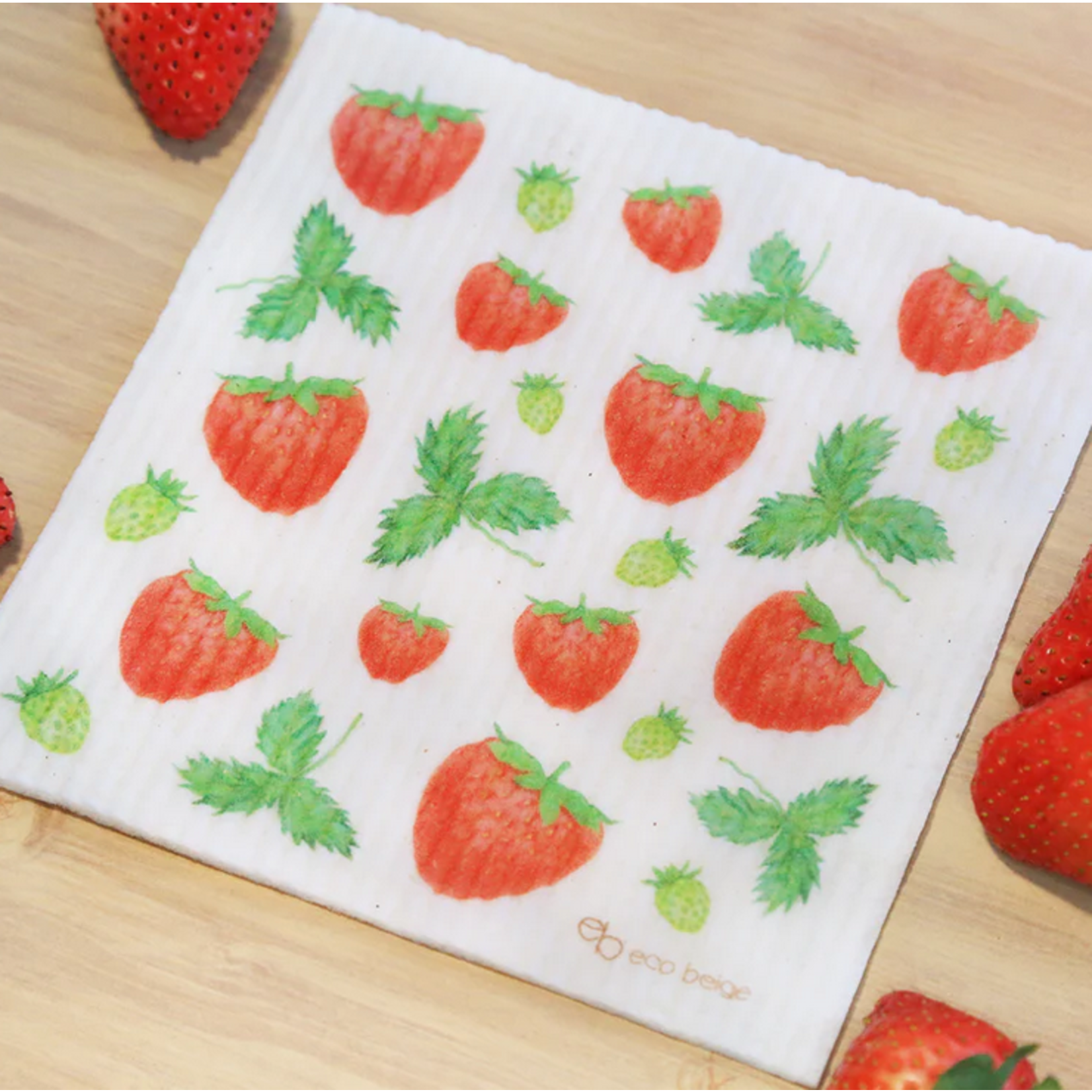 ECO BEIGE ECO BEIGE Strawberry Sponge Cloth