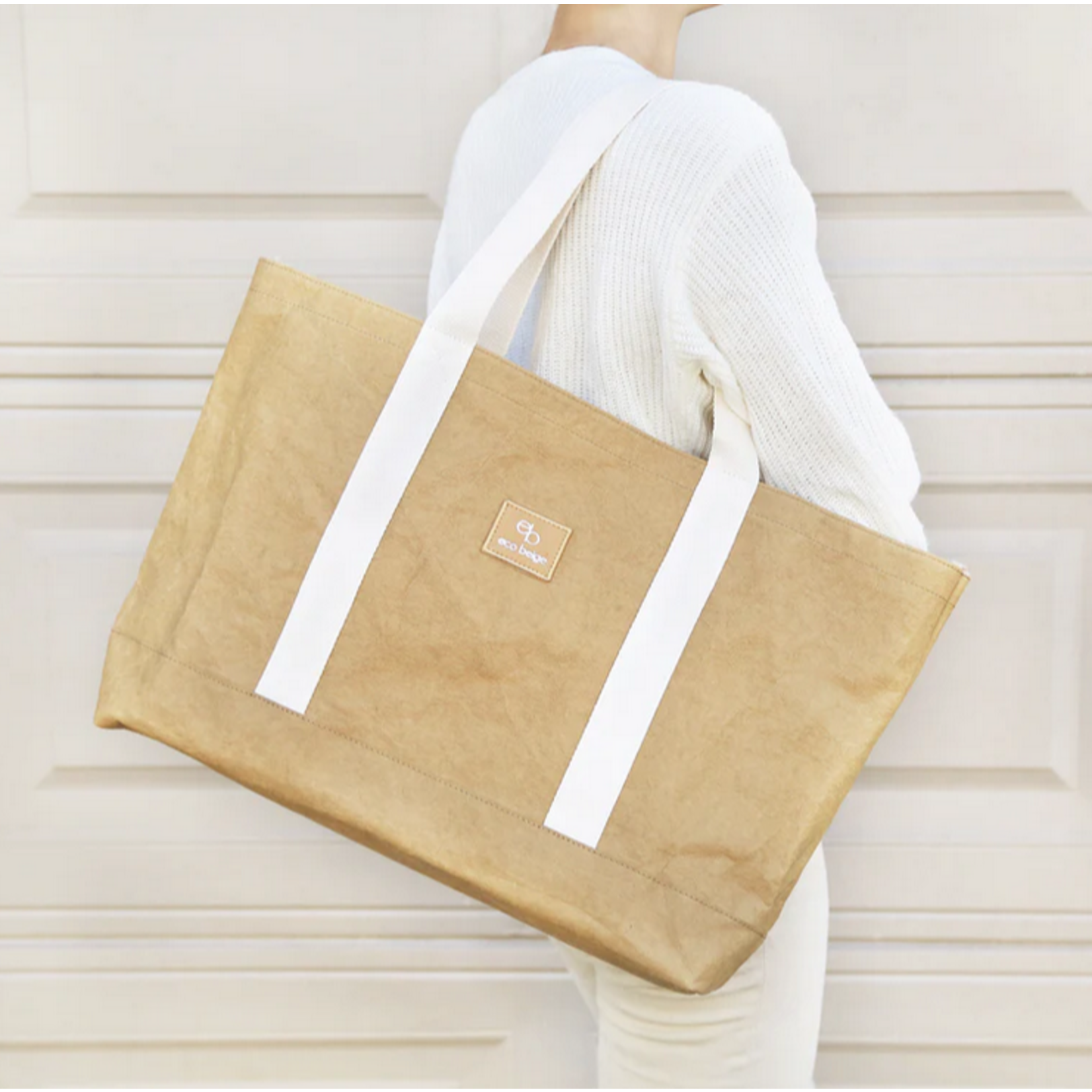 ECO BEIGE ECO BEIGE Paper Leather Everything Bag