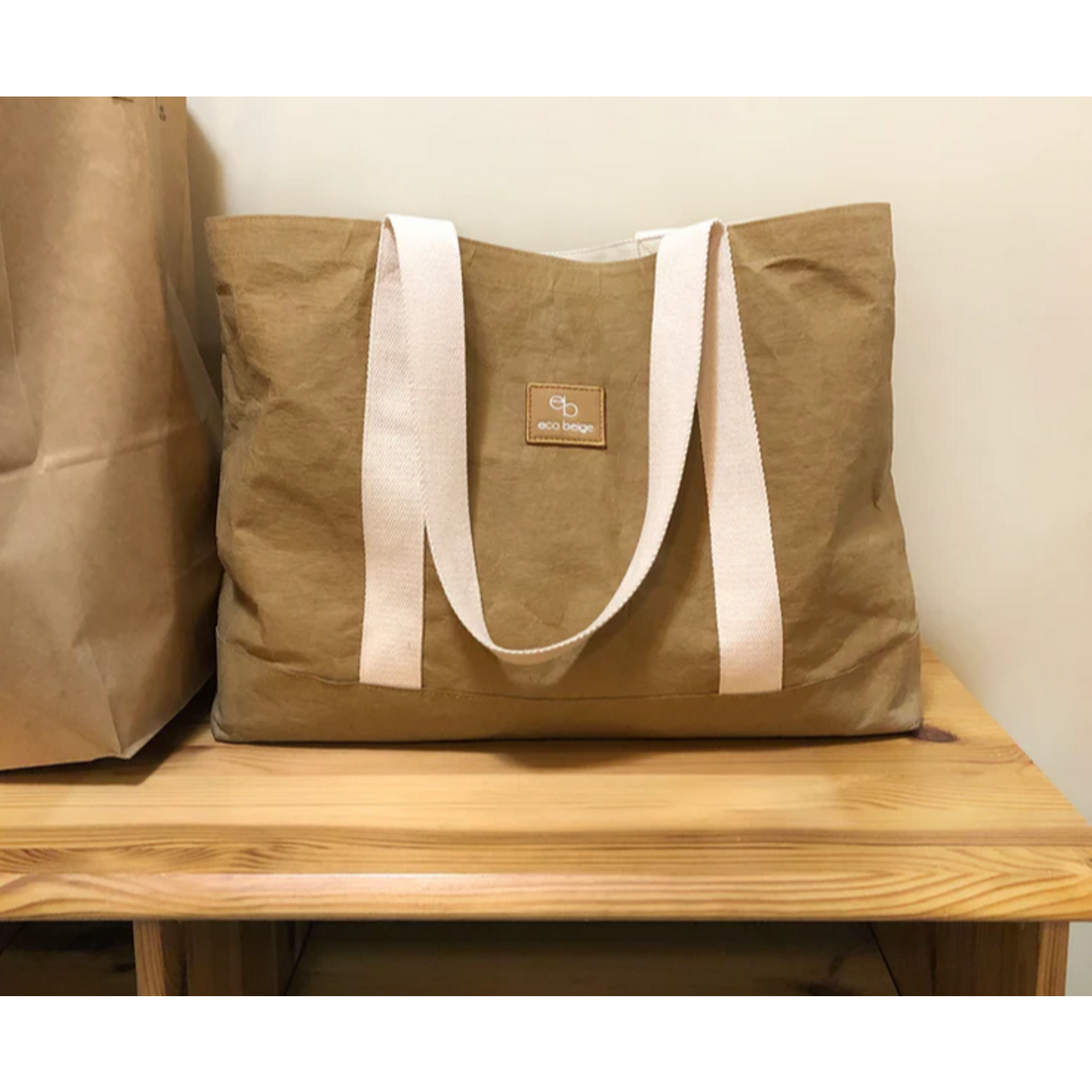 ECO BEIGE ECO BEIGE Paper Leather Everything Bag