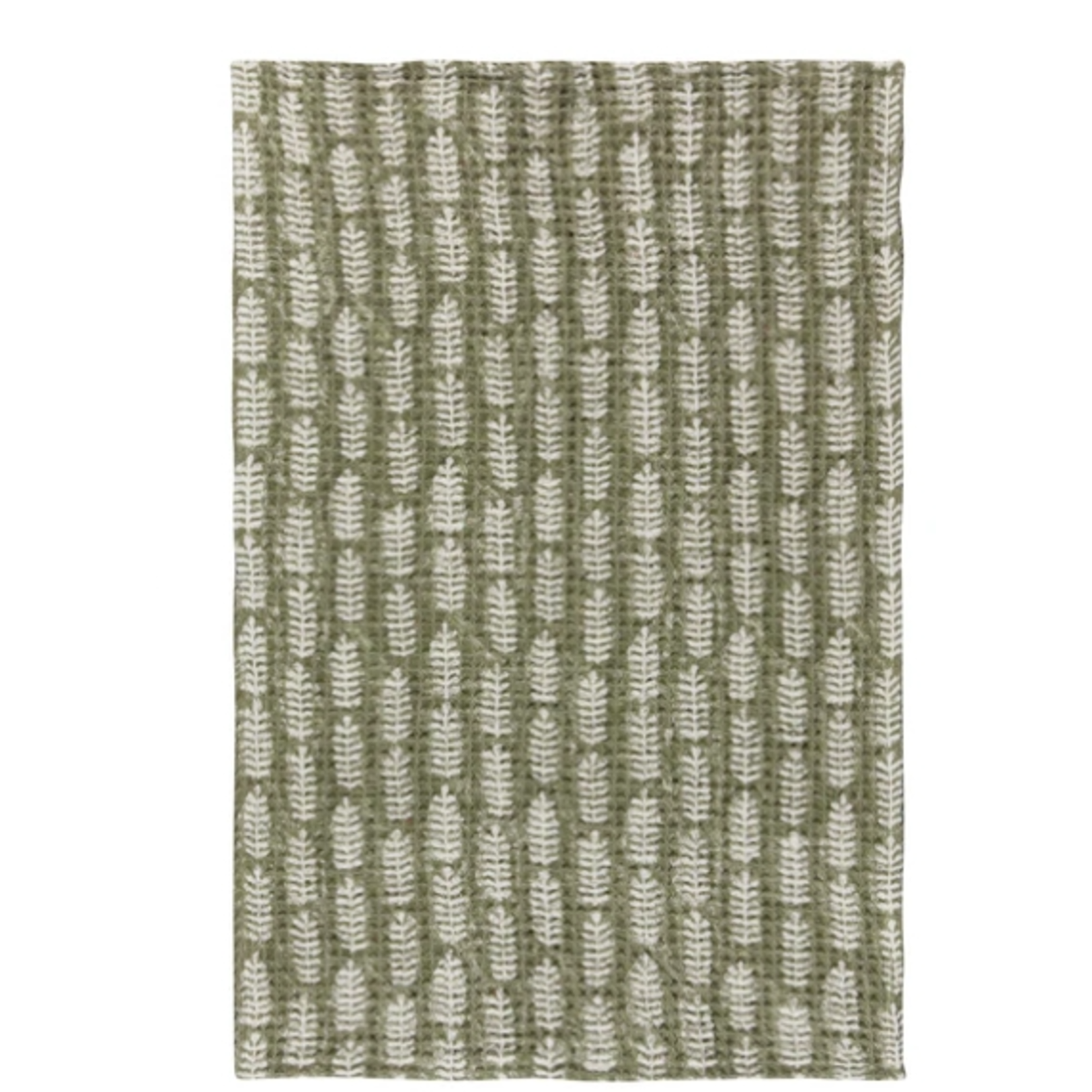 HEIRLOOM HEIRLOOM Tea Towel - Block Print Waffle Fern