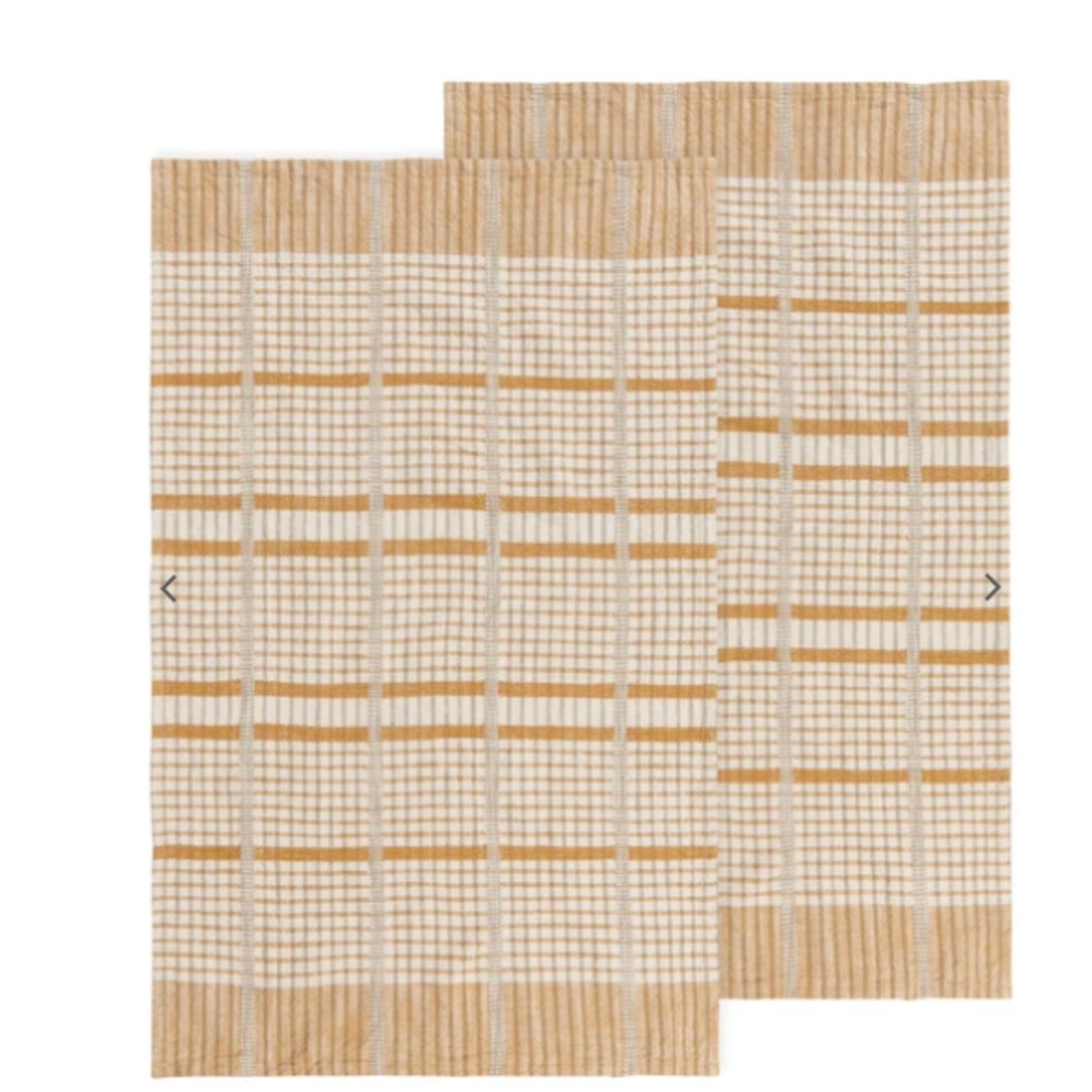 HEIRLOOM HEIRLOOM Tea Towel S/2 - Finley Check Saffron