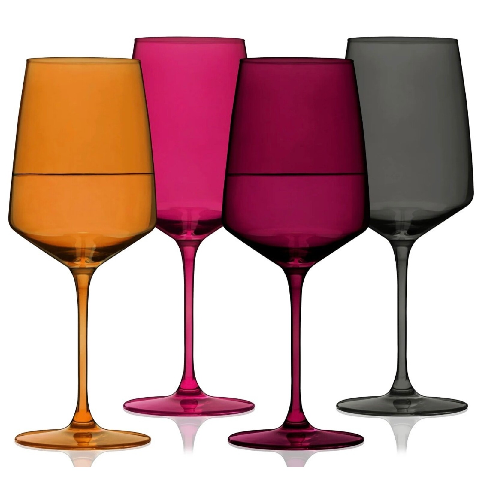 VISKI VISKI Reserve Nouveau Crystal Wine Glasses  in Sunset S/4