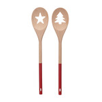 CREATIVE CO-OP CREATIVE CO-OP Acacia Wood Spoon w/ Tree /Star Cutout