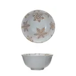 CREATIVE CO-OP CREATIVE CO-OP Bowl w/ Snowflakes - Reactive Glaze