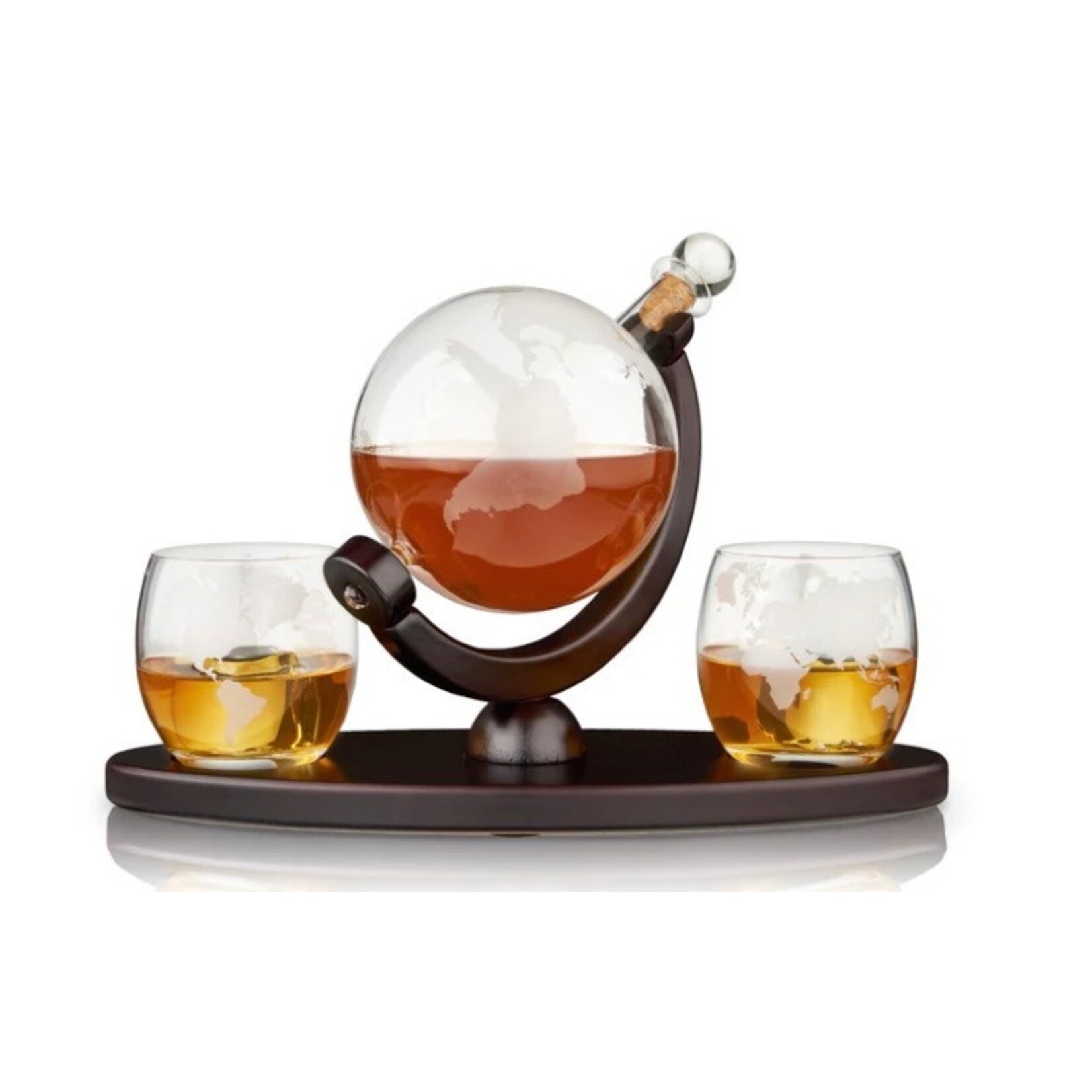VISKI VISKI Globe Decanter & Whiskey Tumblers