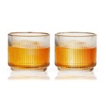 VISKI VISKI Meridian Crystal Lowball Tumblers S/2