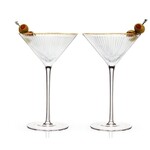 VISKI VISKI Meridian Crystal Martini Glasses s/2