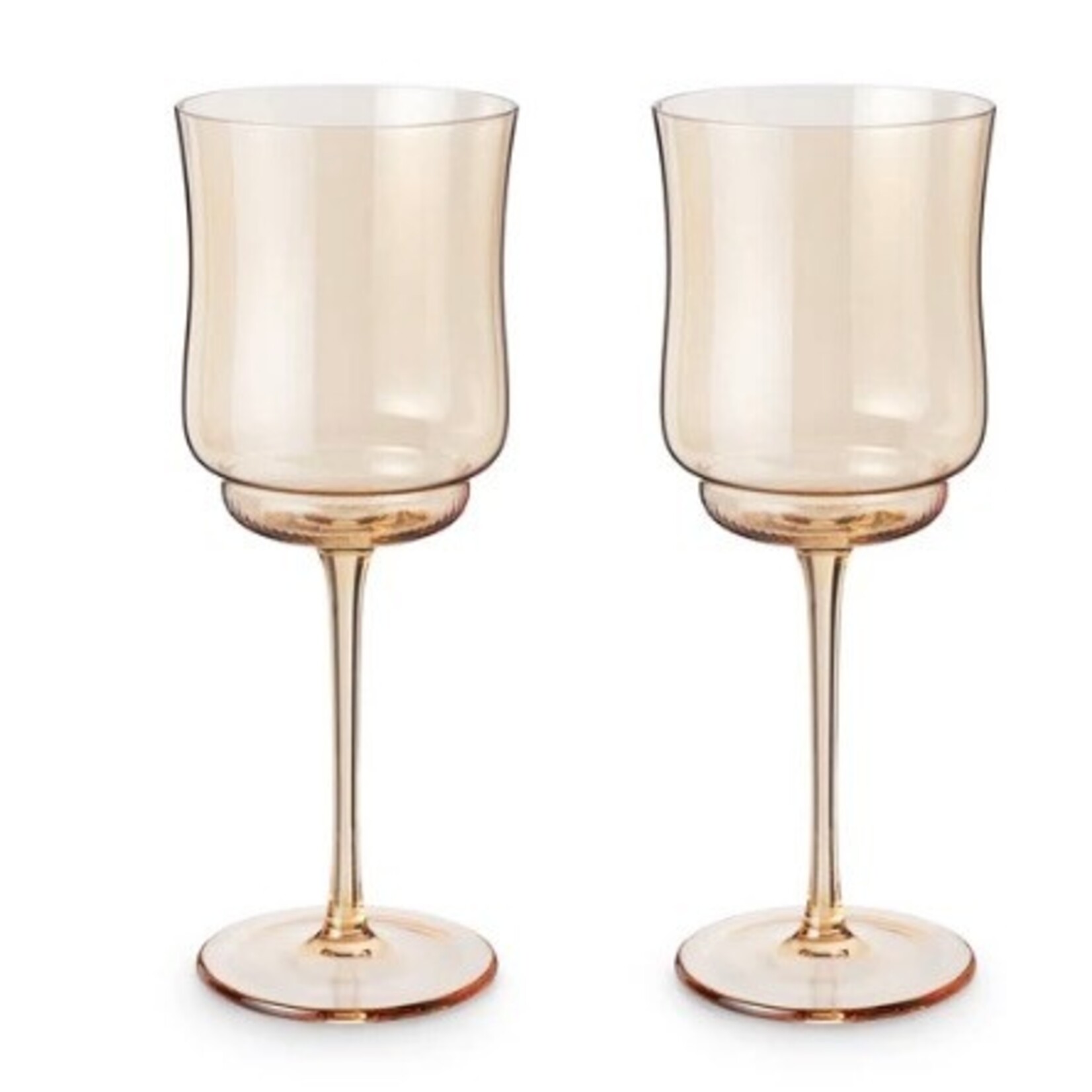TWINE TWINE LIVING - Tulip Stemmed Wine Glass s/2 Amber