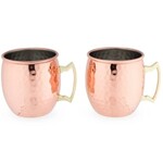 TRUE BRANDS TRUE Hammered Moscow Mule Copper Mugs s/2