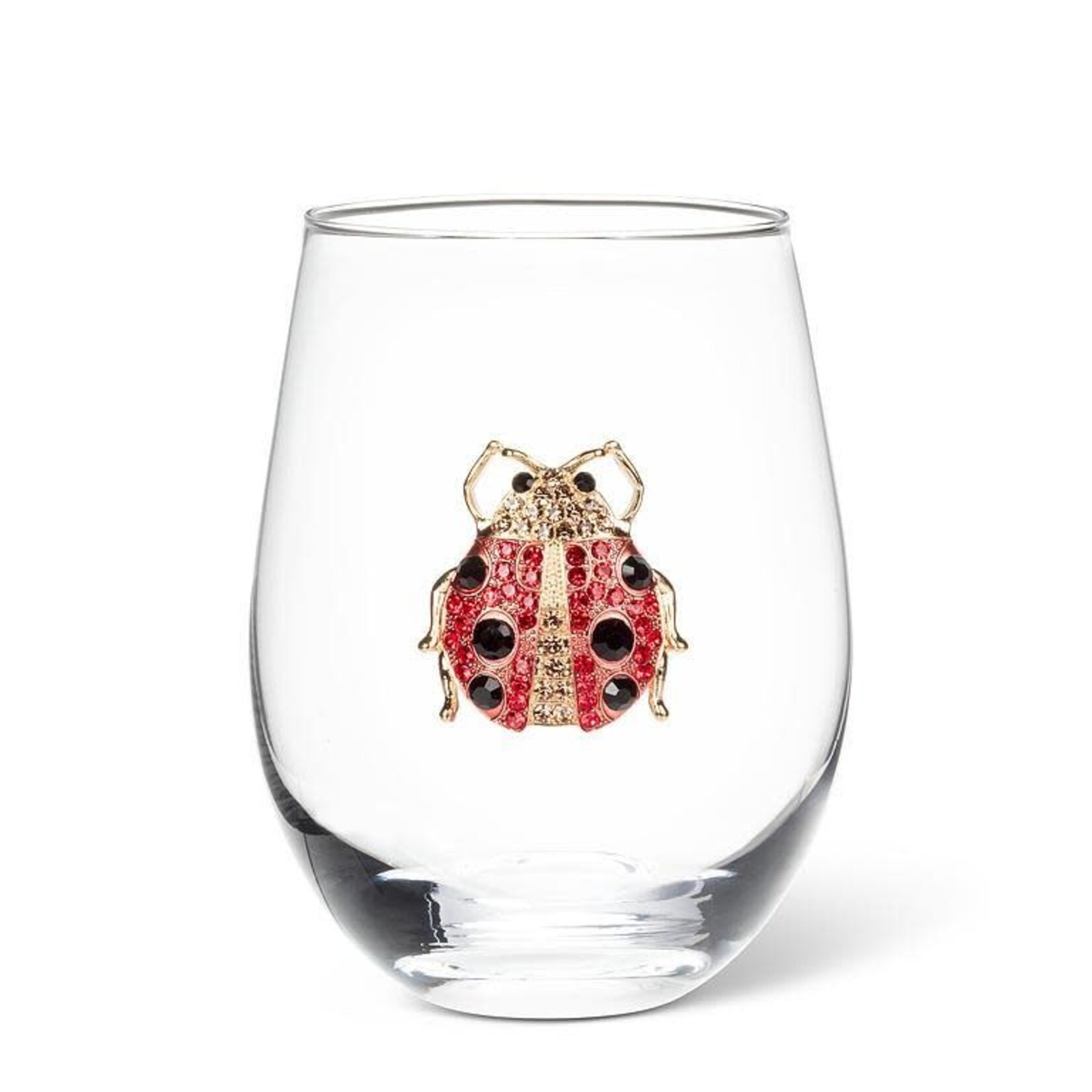 ABBOTT ABBOTT Stemless Wine Glass With Jewel Ladybug
