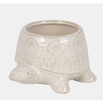SAGEBROOK HOME SAGEBROOK HOME 7" Turtle Planter White