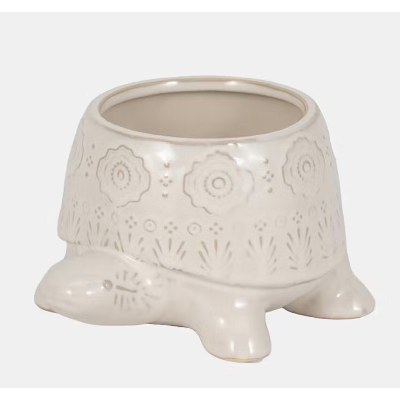 SAGEBROOK HOME SAGEBROOK HOME 7" Turtle Planter White
