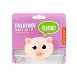 KIKKERLAND KIKKERLAND Talking Bag Clip - Pig