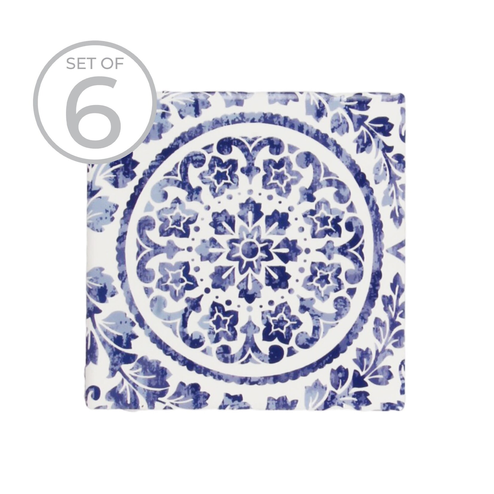 HARMAN HARMAN Medallion Coaster S/6 - Blue