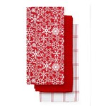 HARMAN HARMAN Snowflake Tea Towel S/3- Red