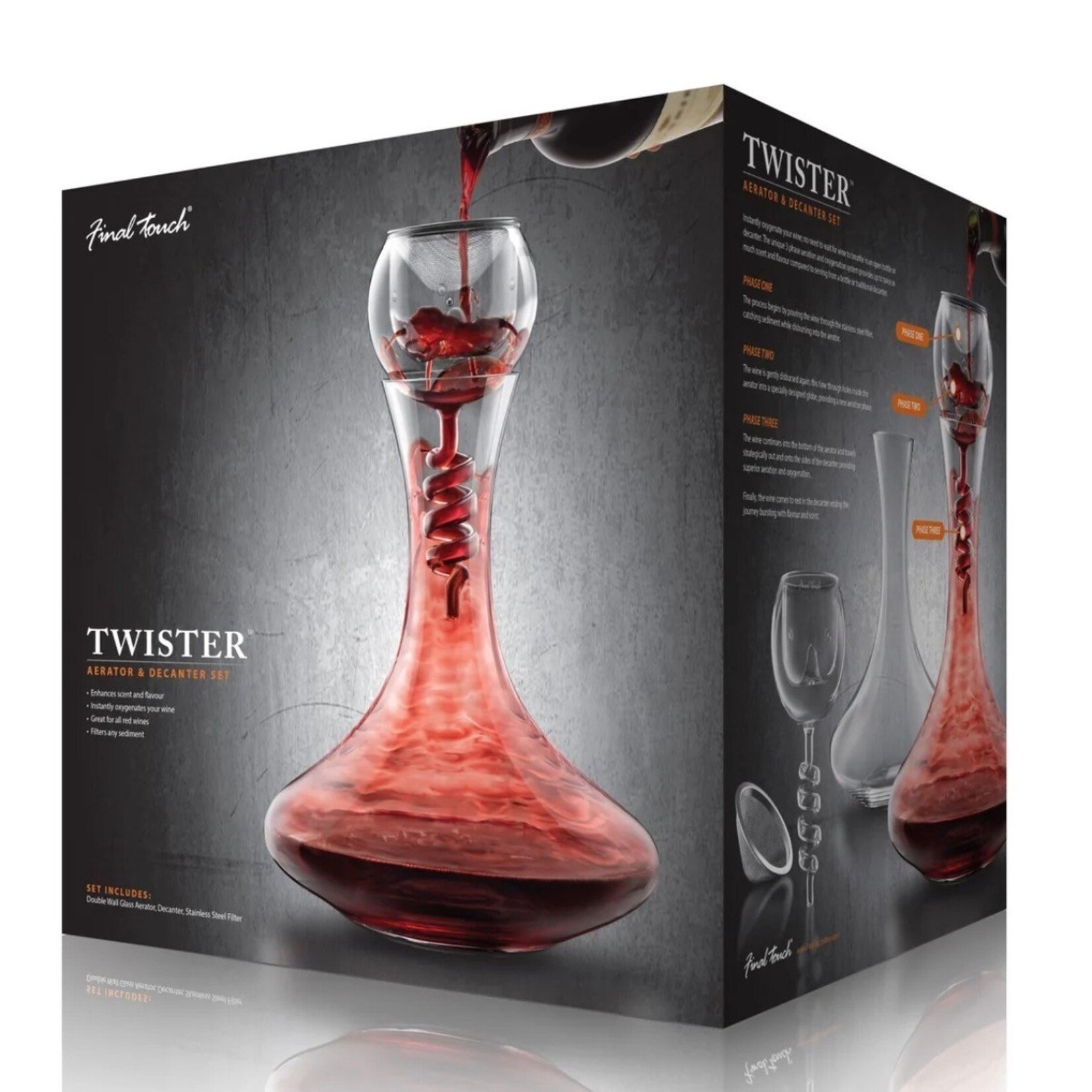 FINAL TOUCH FINAL TOUCH Twister Decanter & Aerator