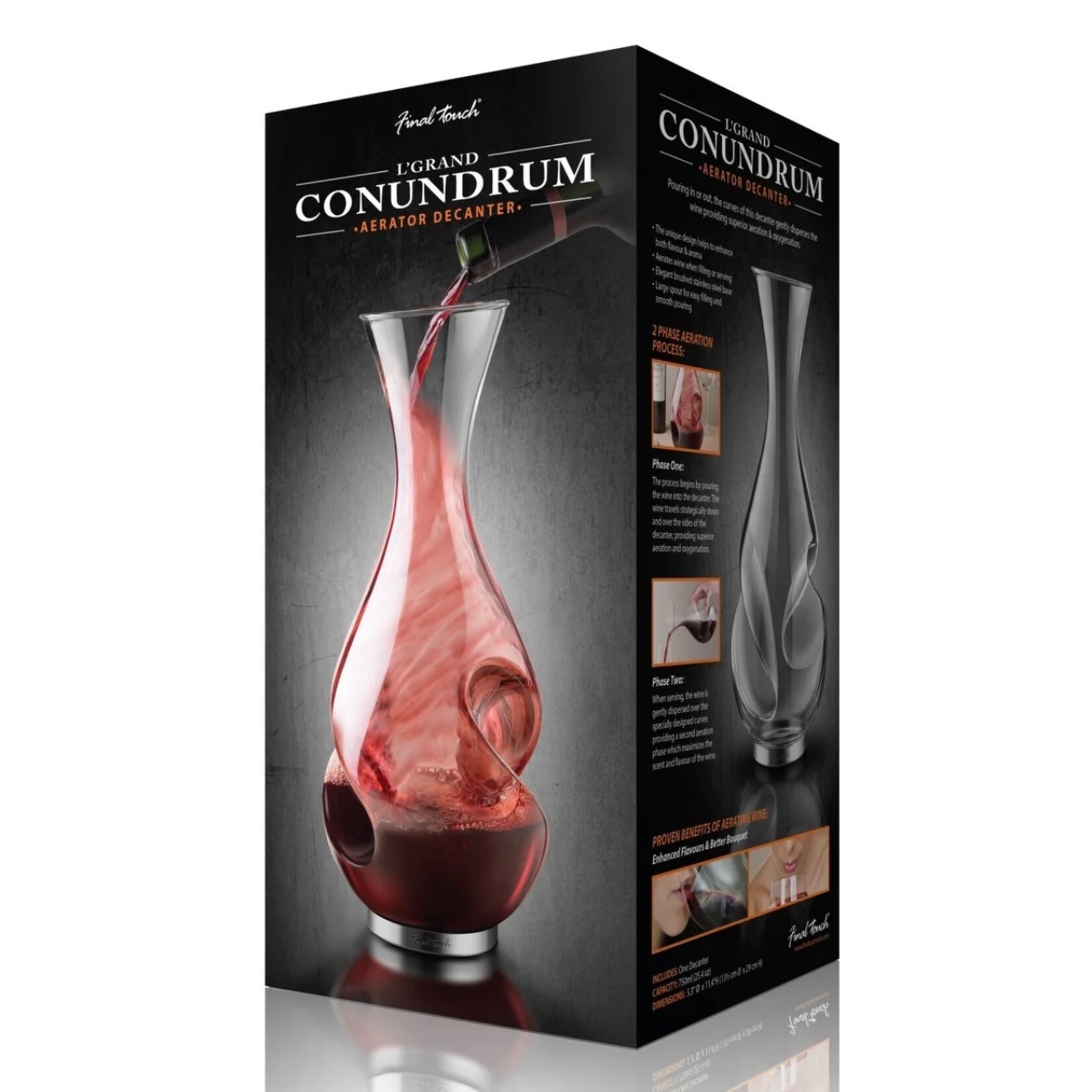 FINAL TOUCH FINAL TOUCH Conundrum Decanter Aerator 750ml