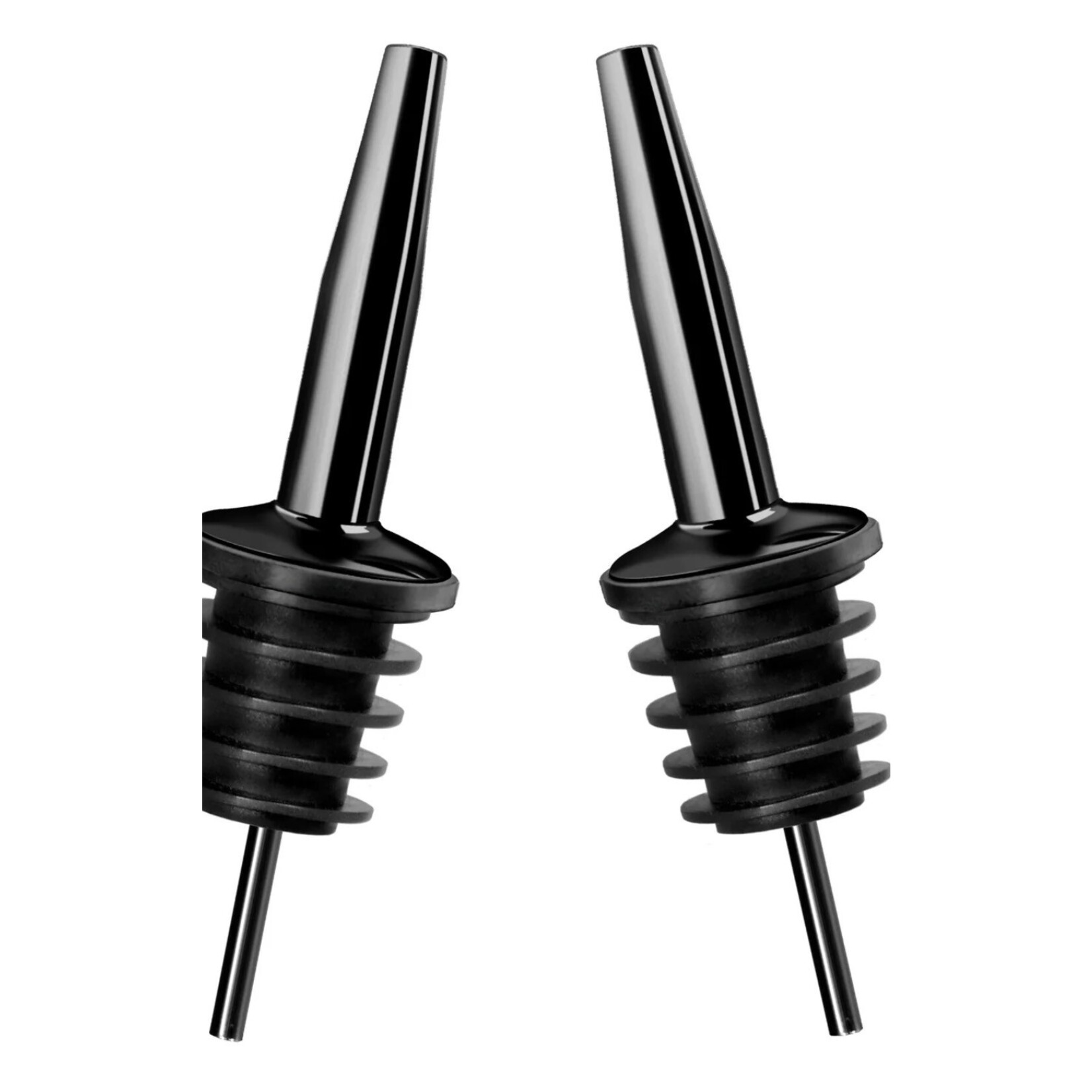 FINAL TOUCH FINAL TOUCH Bottle Pourers 2Pc - Black Chrome