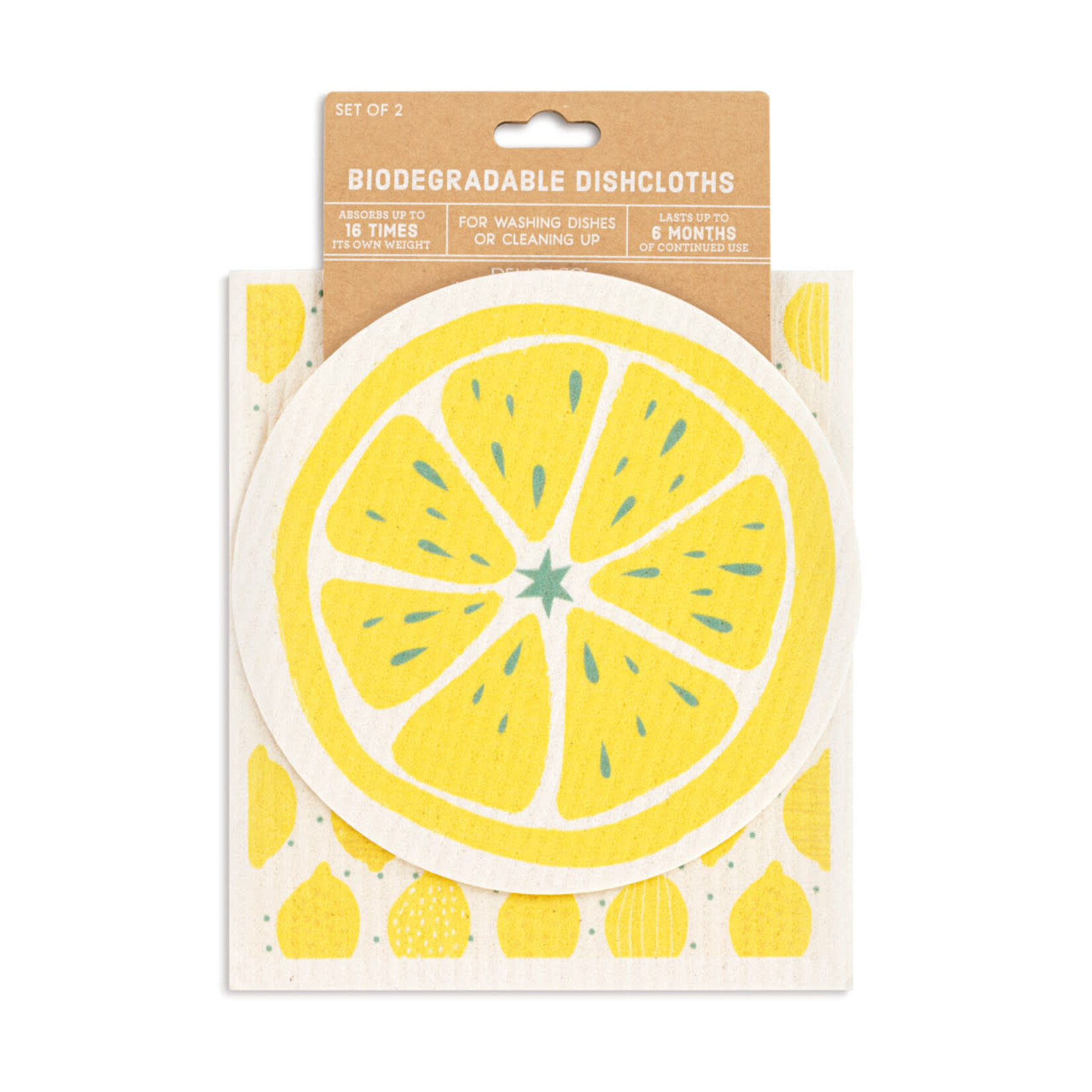 DEMDACO DEMDACO Dish Cloth -Citrus Lemon S/2