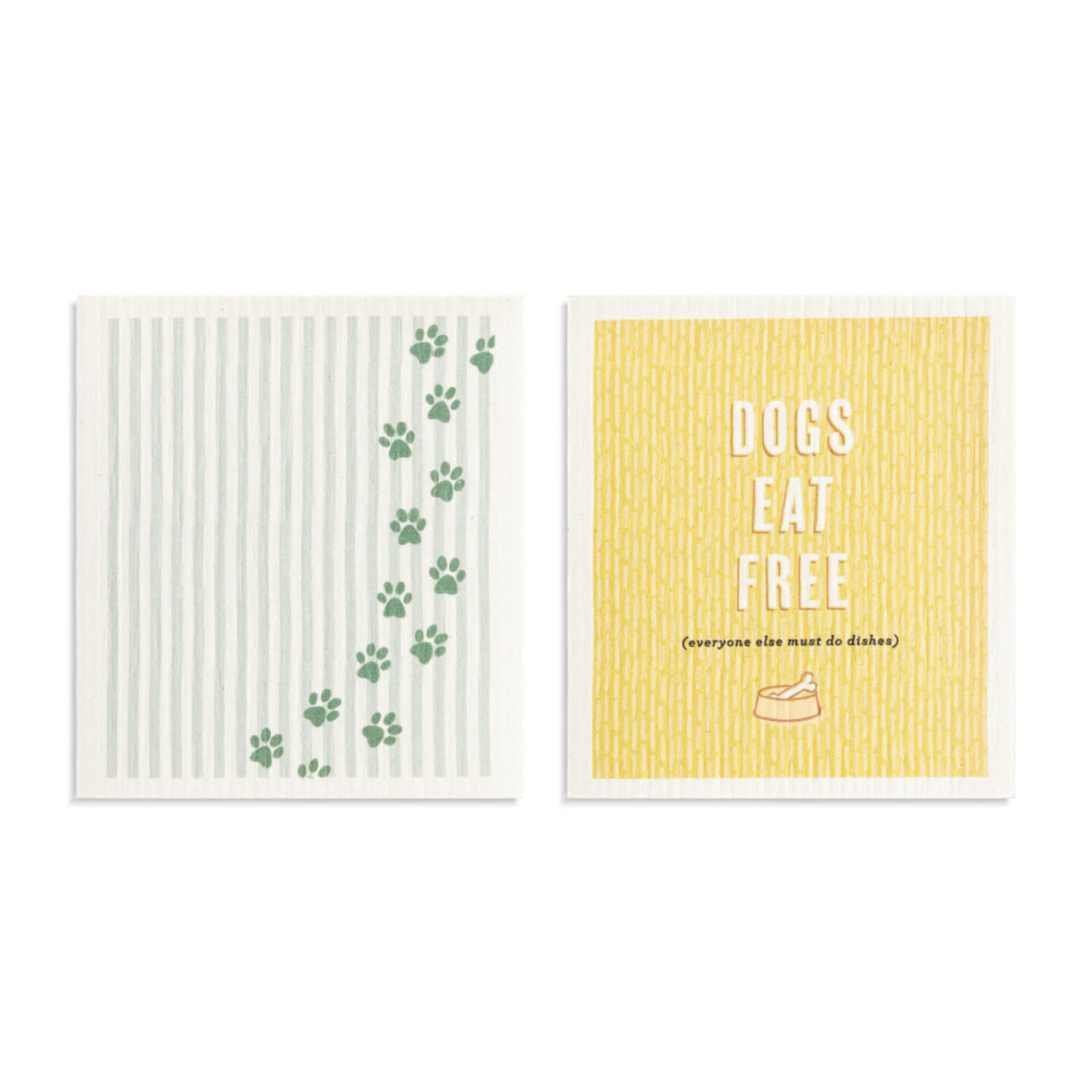 DEMDACO DEMDACO Dish Cloth - Dogs Eat Free S/2