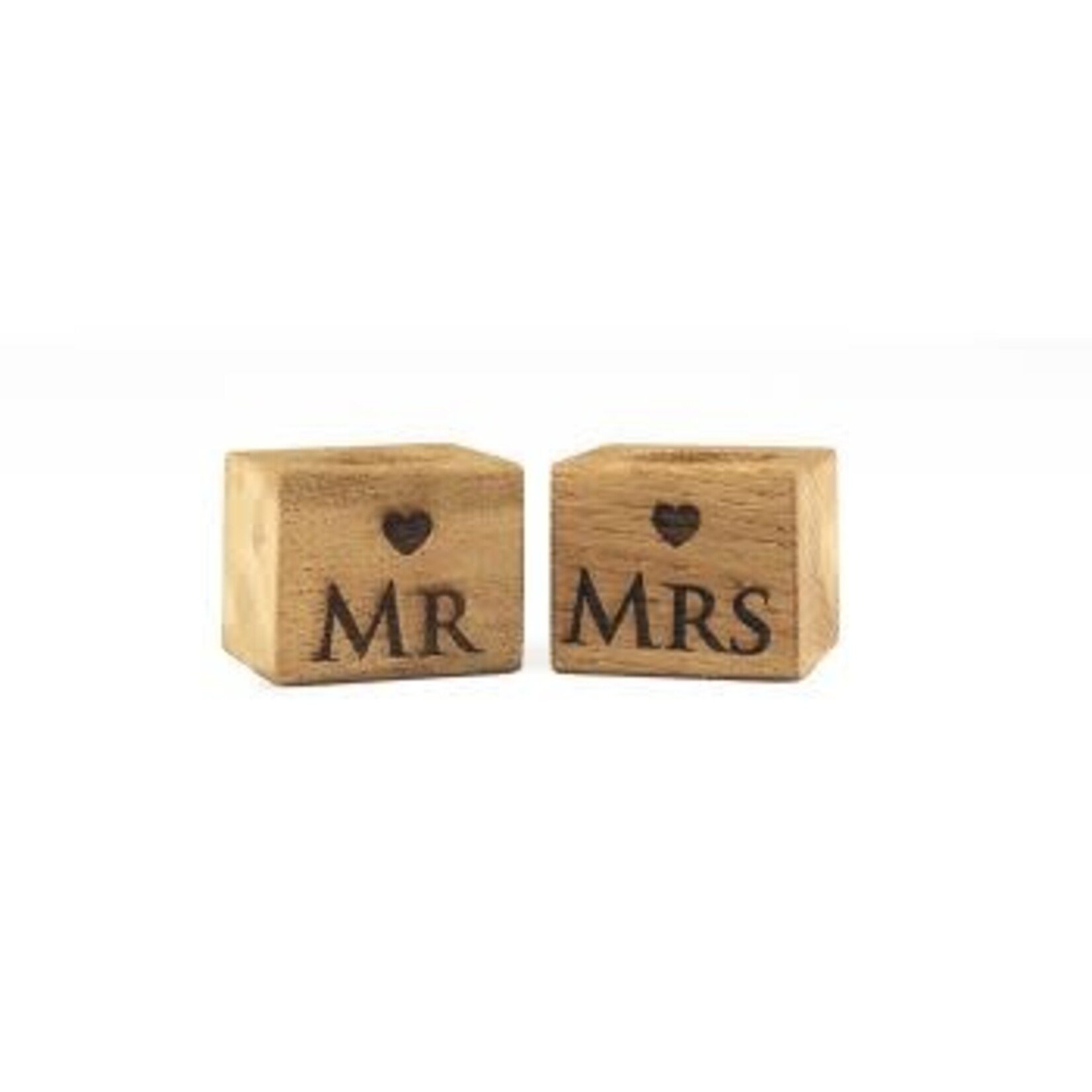 SELBRAE HOUSE SELBRAE HOUSE Oak Egg Cups S/2 - Mr & Mrs
