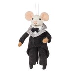 ABBOTT ABBOTT Groom Mouse in Tuxedo Ornament - Black