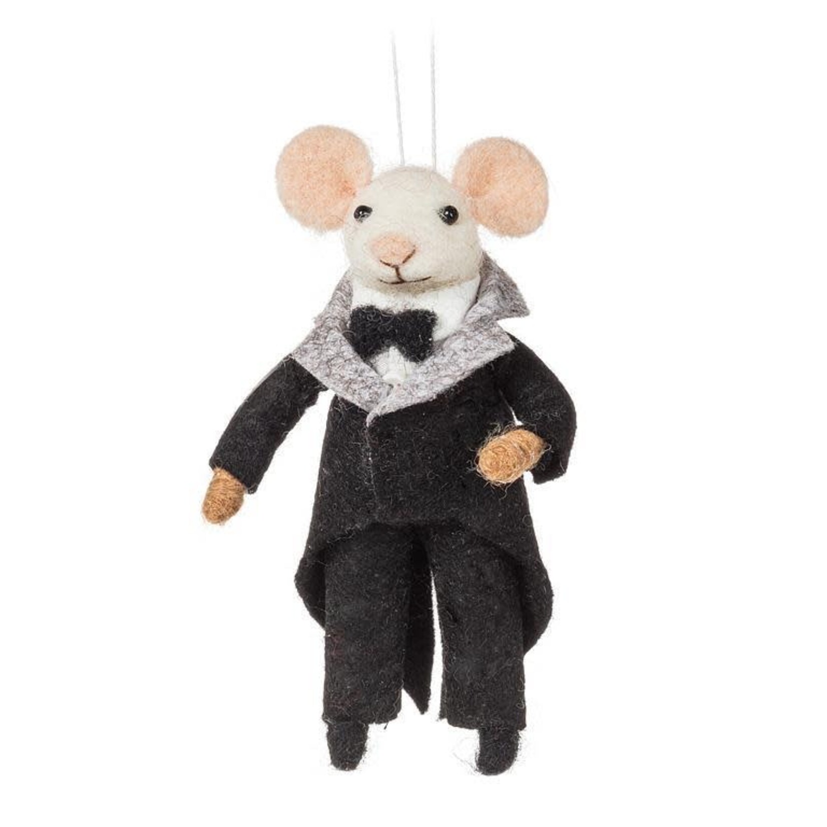 ABBOTT ABBOTT Groom Mouse in Tuxedo Ornament - Black