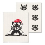 ABBOTT ABBOTT Swedish Dishcloth S/2 - Raccoon w/Hat