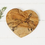 SELBRAE HOUSE SELBRAE HOUSE Olive Wood Heart Board - Kissing Hare