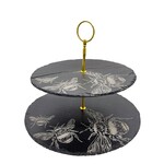 SELBRAE HOUSE SELBRAE HOUSE 2 Tier Slate Serving Stand - Bee