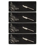 SELBRAE HOUSE SELBRAE HOUSE Mini Slate Cheese Board with Knife  Set 4 - Bee