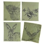 SELBRAE HOUSE SELBRAE HOUSE Swedish Dish Cloths S/4 - Country Animals