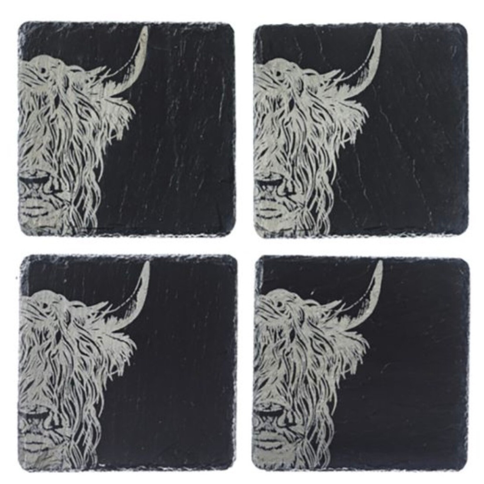 SELBRAE HOUSE SELBRAE HOUSE Slate Coasters S/4 - Highland Cow