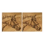 SELBRAE HOUSE SELBRAE HOUSE Oak Coasters S/2 - Horse