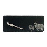 SELBRAE HOUSE SELBRAE HOUSE Mini Slate CheeseBoard & Knife Set- Sheep