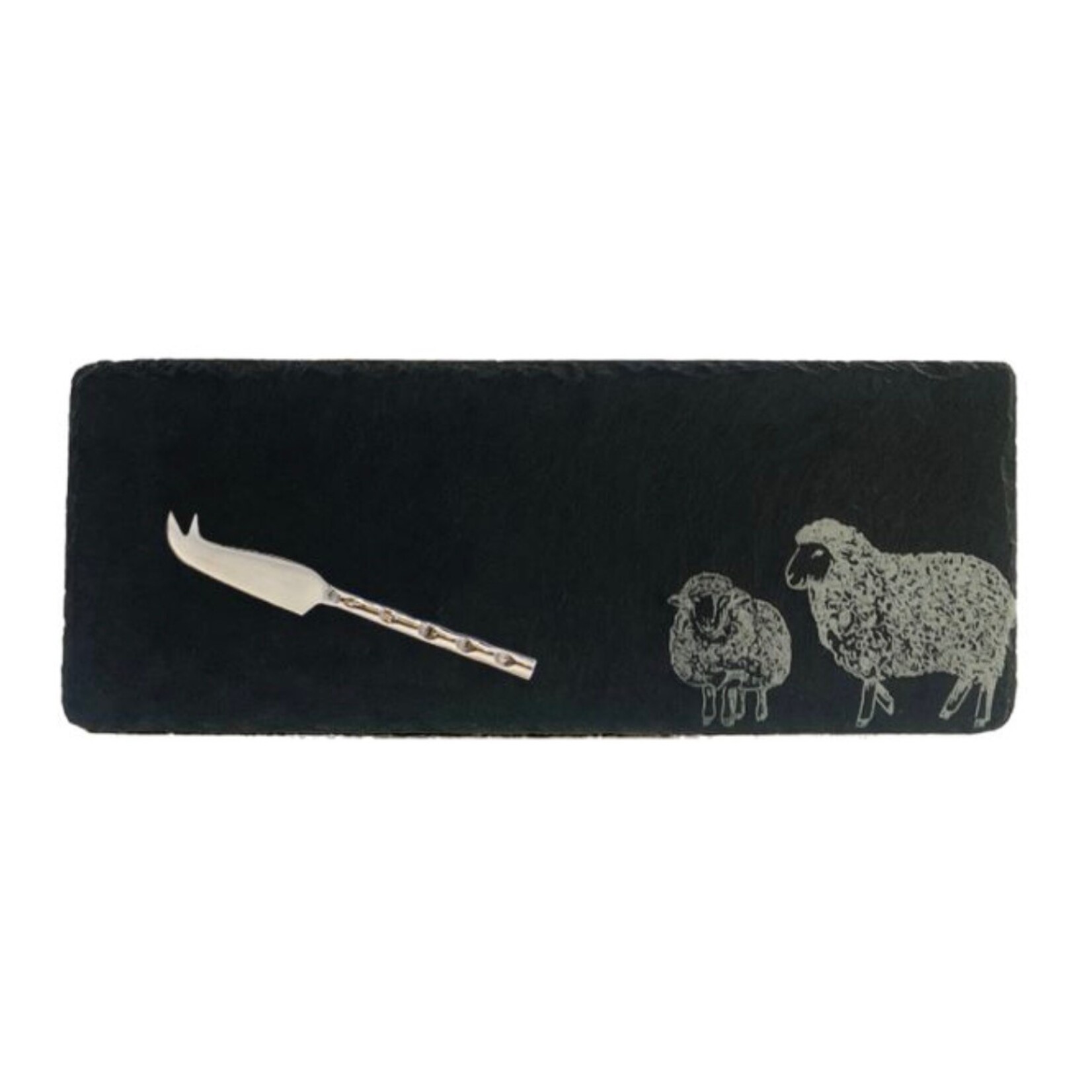 SELBRAE HOUSE SELBRAE HOUSE Mini Slate CheeseBoard & Knife Set- Sheep