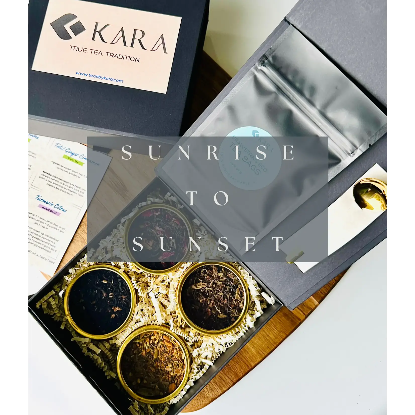 TEAS BY KARA TEAS BY KARA 4 Tin Gift Box - Sunrise to Sunset