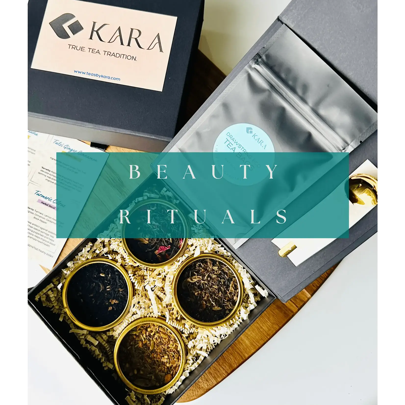 TEAS BY KARA TEAS BY KARA 4 Tin Gift Box - Beauty Rituals
