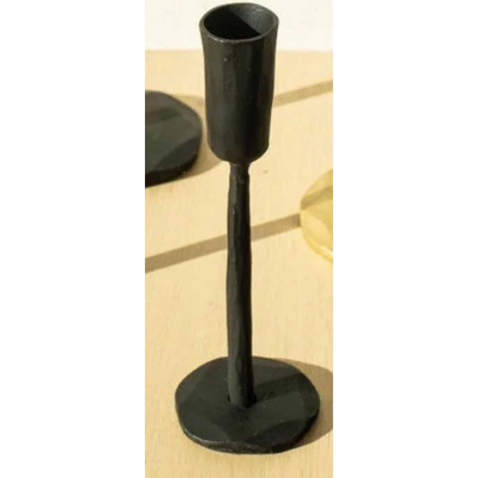 INDABA INDABA Luna Forged Candlestick - Small Black