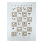 RAIN GOOSE RAIN GOOSE Botanical Birds Tea Towel - Taupe