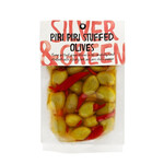 SILVER & GREEN Piri Piri Stuffed Green Olives (Pitted) 220g